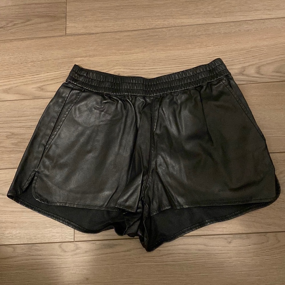 H&M Faux Leather Shorts (Size 4 or XS)